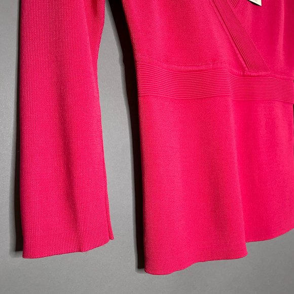 NWT Valerie Stevens Pink Stretch V Neck Size‎ PS - Picture 5 of 10